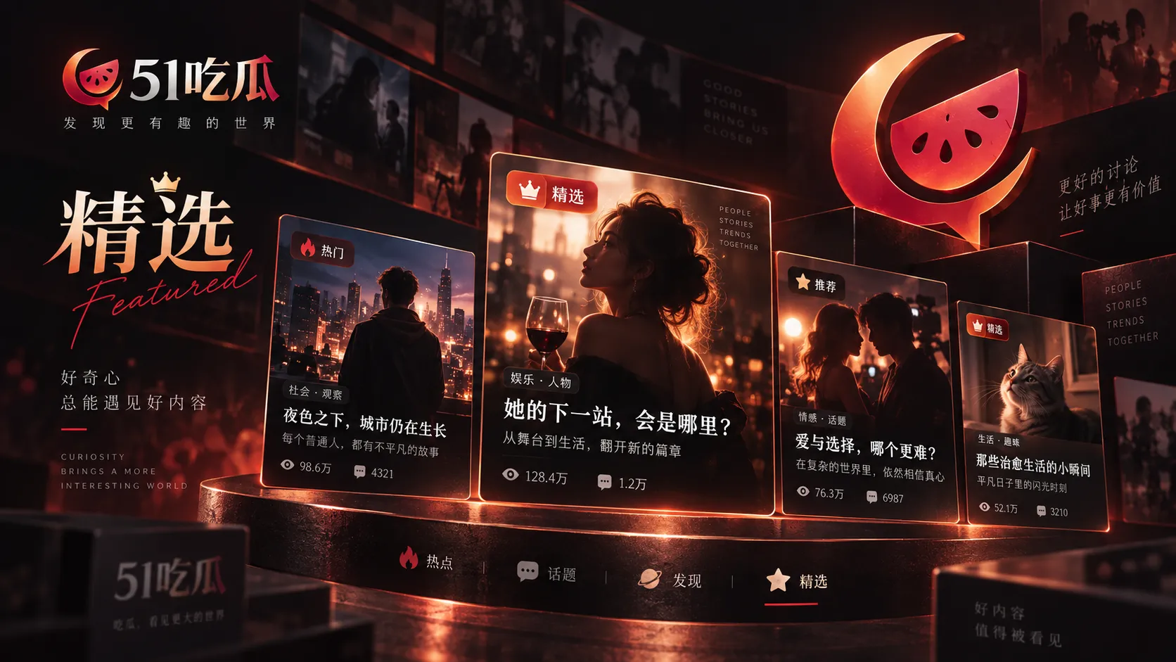 短片内容与讨论信息的视觉拼图